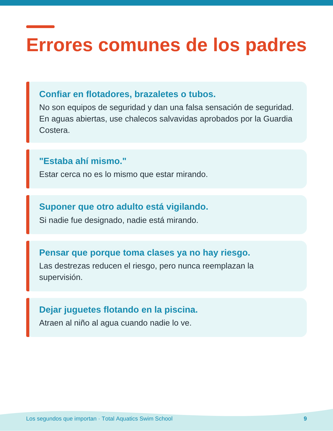 Clases en piscina